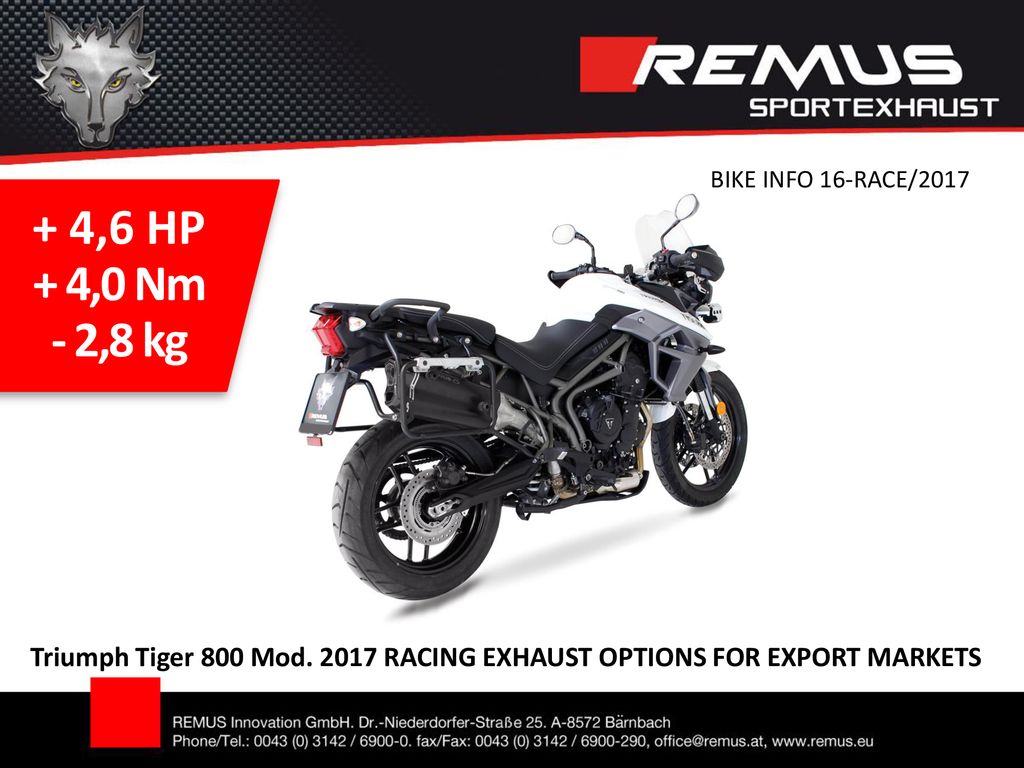 BIKE INFO 16-RACE/ ,6 HP. + 4,0 Nm. - 2,8 kg.