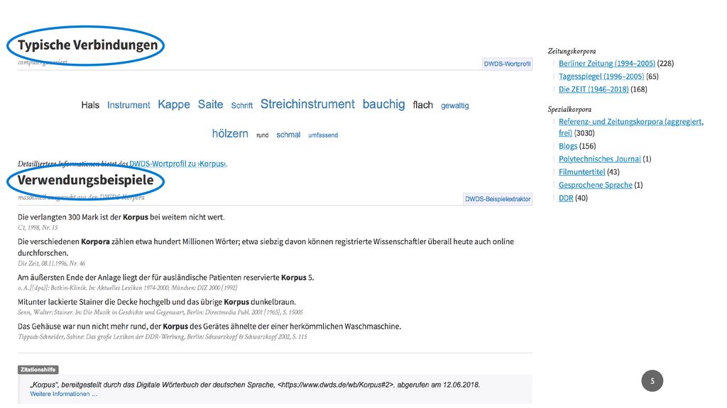 Hier auch Typische Verbindungen und Verwendungsbeispiele zur Einzelbedeutung „Körper (von Möbelstücken, Instrumenten …)
