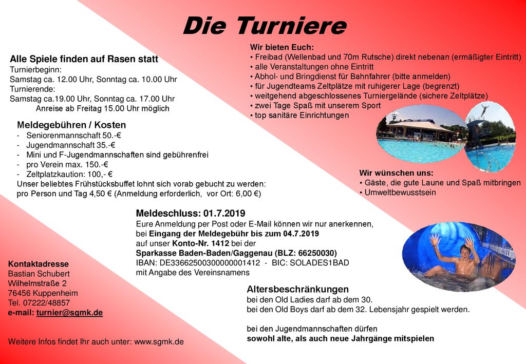 Anreise ab Freitag Uhr möglich