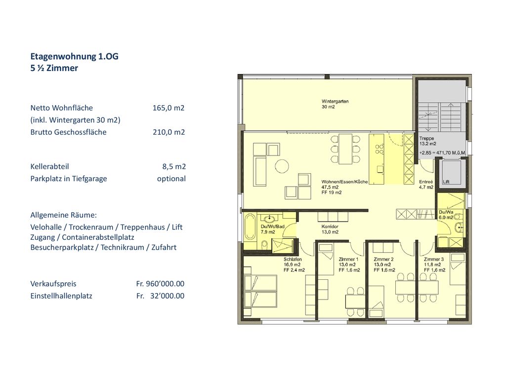 Etagenwohnung 1.OG 5 ½ Zimmer
