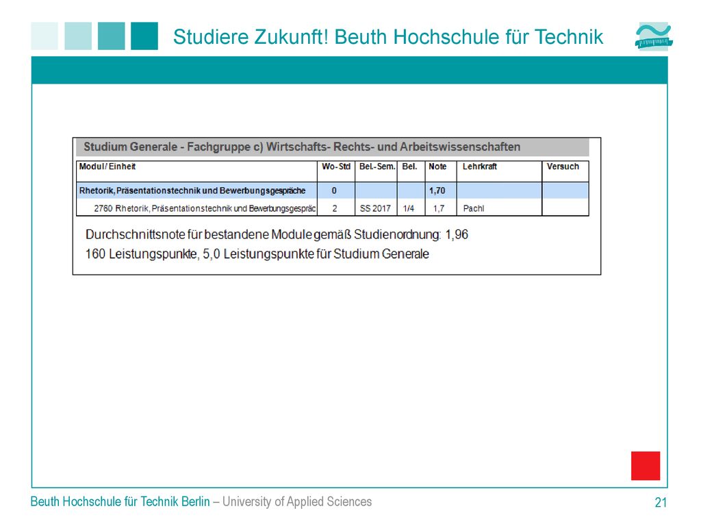 Beuth Hochschule für Technik Berlin – University of Applied Sciences