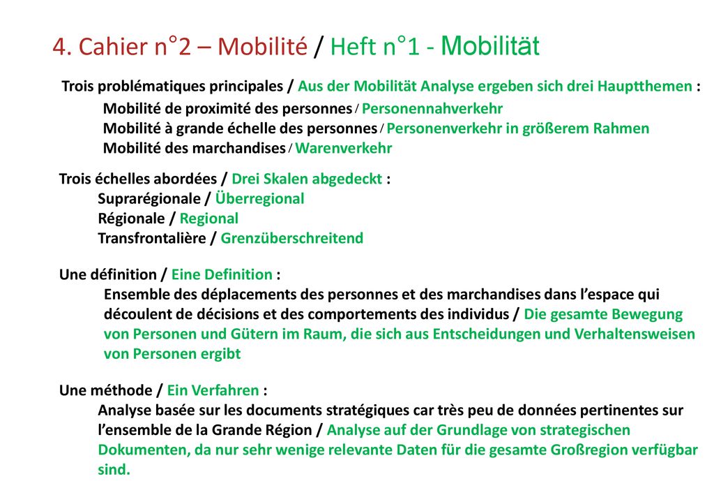 4. Cahier n°2 – Mobilité / Heft n°1 - Mobilität