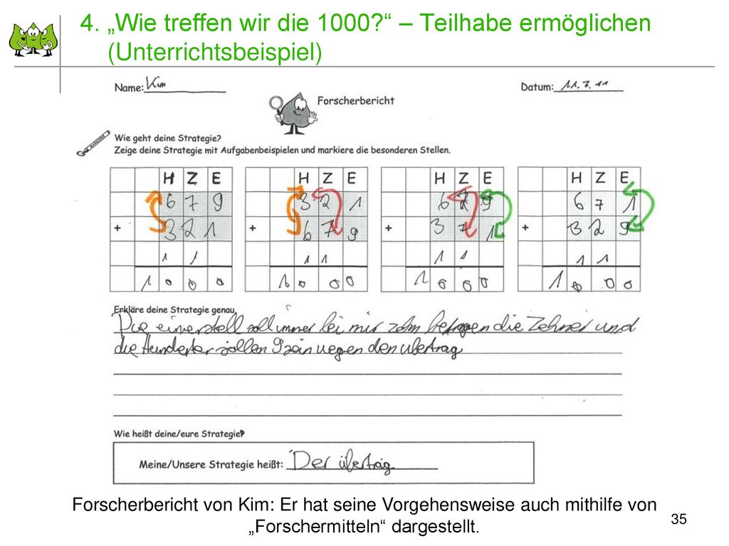 4. „Wie treffen wir die 1000 – Teilhabe ermöglichen (Unterrichtsbeispiel)