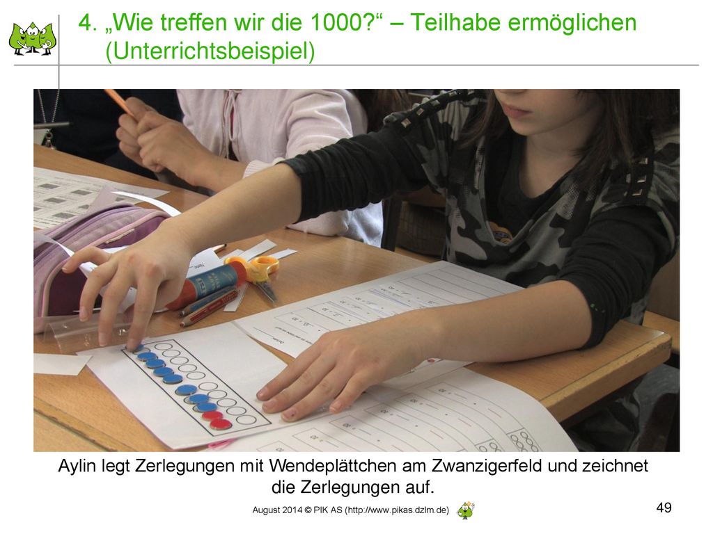 4. „Wie treffen wir die 1000 – Teilhabe ermöglichen (Unterrichtsbeispiel)