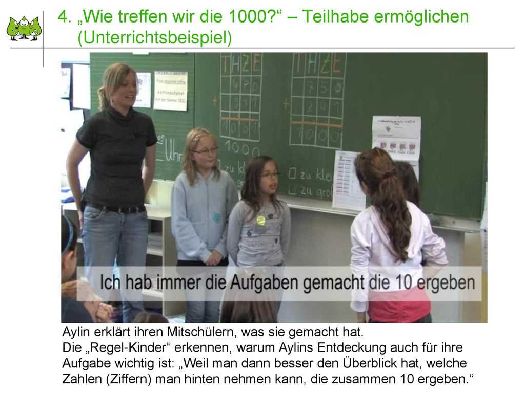 4. „Wie treffen wir die 1000 – Teilhabe ermöglichen (Unterrichtsbeispiel)