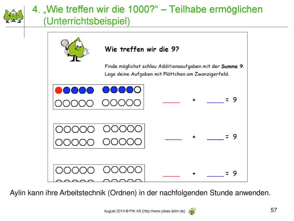 4. „Wie treffen wir die 1000 – Teilhabe ermöglichen (Unterrichtsbeispiel)