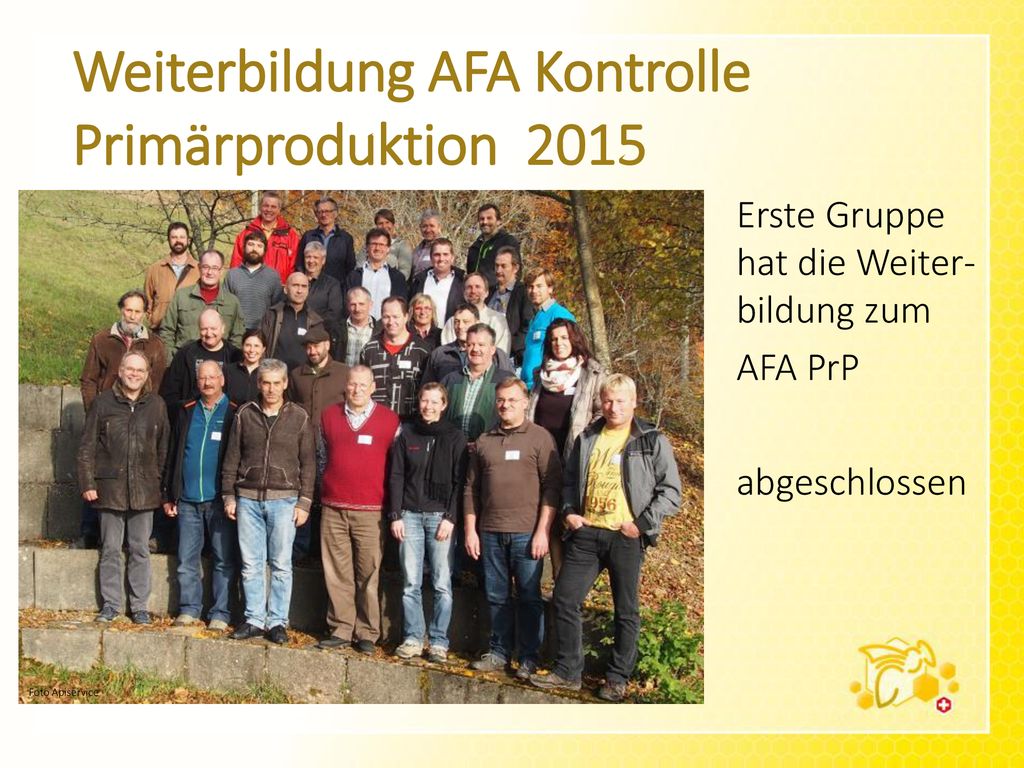 Weiterbildung AFA Kontrolle Primärproduktion 2015