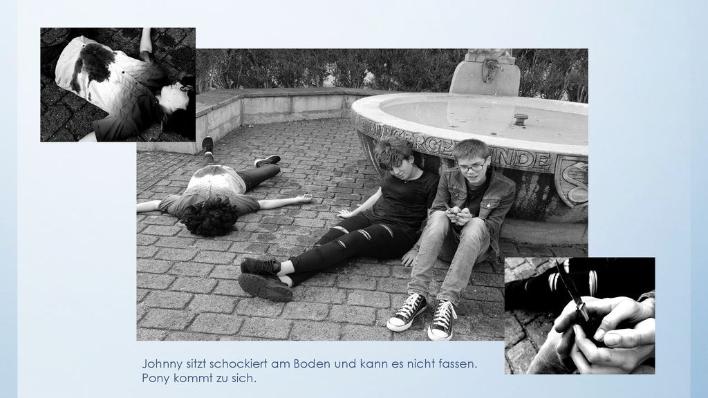 Johnny sitzt schockiert am Boden und kann es nicht fassen.