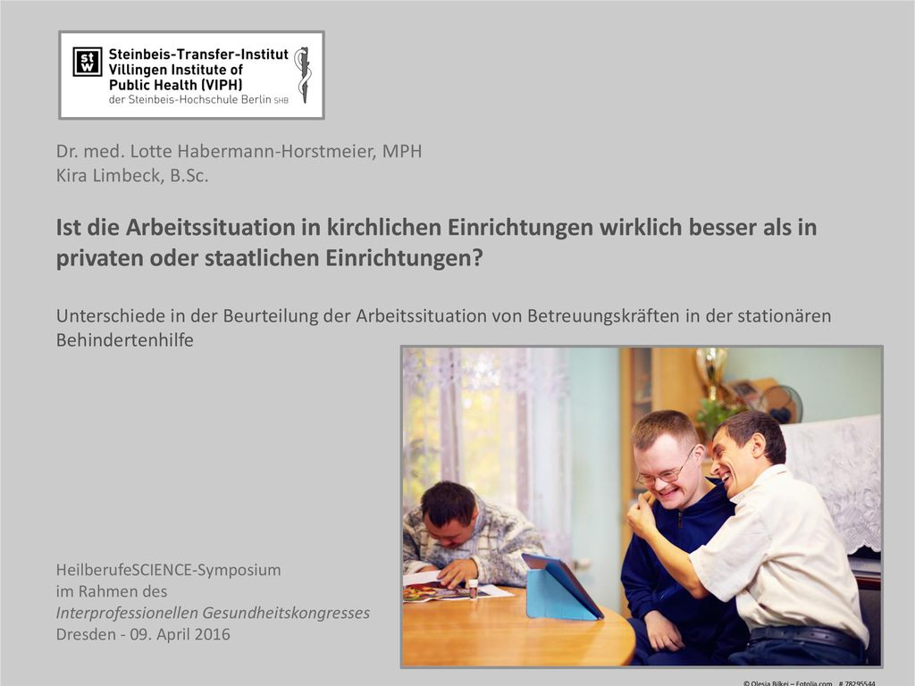 Dr. med. Lotte Habermann-Horstmeier, MPH Kira Limbeck, B. Sc