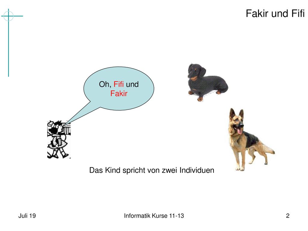 Fakir und Fifi Oh, Fifi und Fakir Das Kind spricht von zwei Individuen