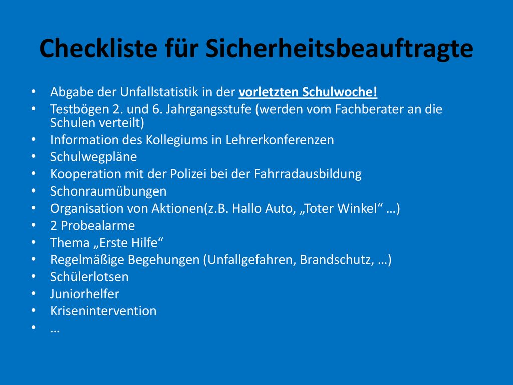 Dienstbesprechung Für Verkehrs- Und Sicherheitslehrer - Ppt Herunterladen