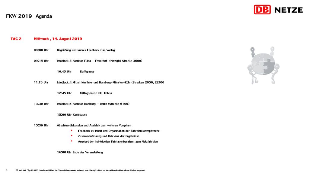 FKW 2019 Agenda TAG 2 Mittwoch , 14. August 2019