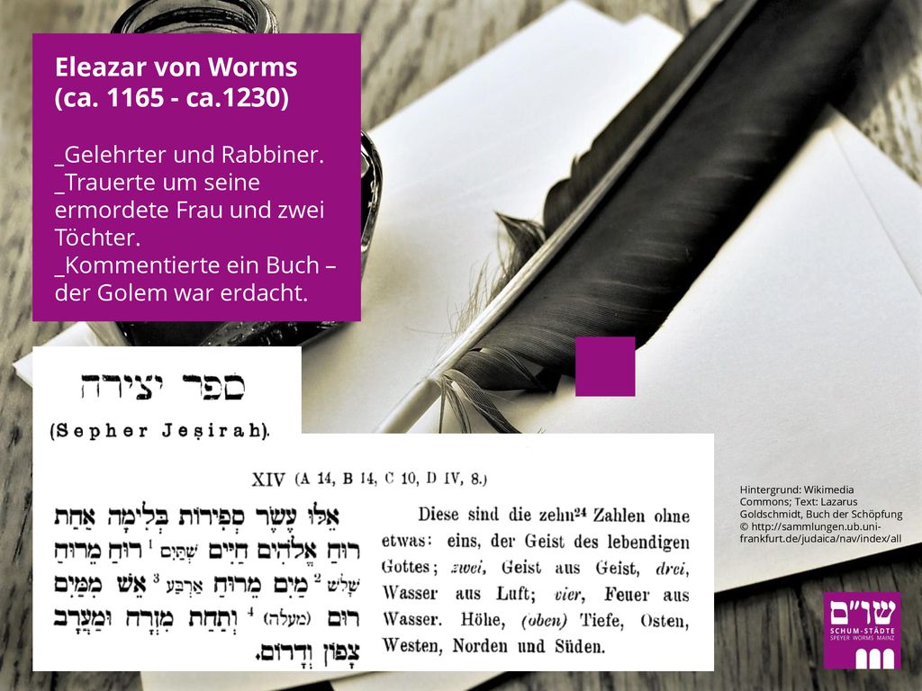 Eleazar von Worms (ca ca. 1230) _Gelehrter und Rabbiner