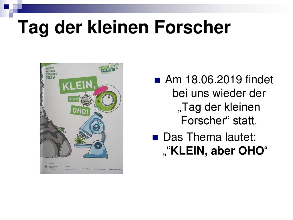 Tag der kleinen Forscher