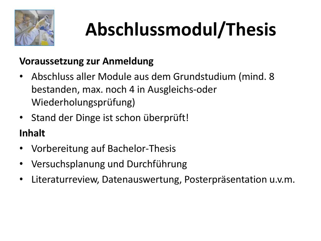 bachelor thesis nicht bestanden