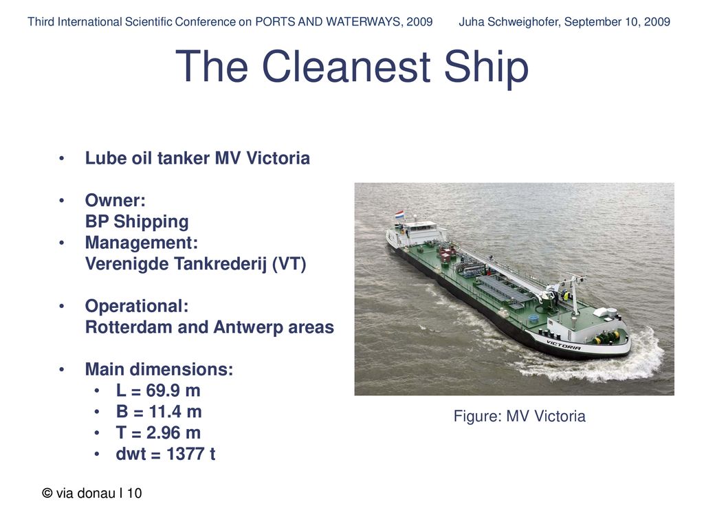 The Cleanest Ship Lube oil tanker MV Victoria Owner: BP Shipping