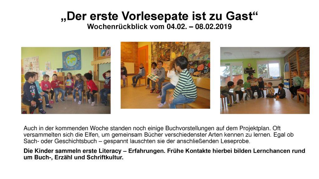 „Der erste Vorlesepate ist zu Gast Wochenrückblick vom – 08