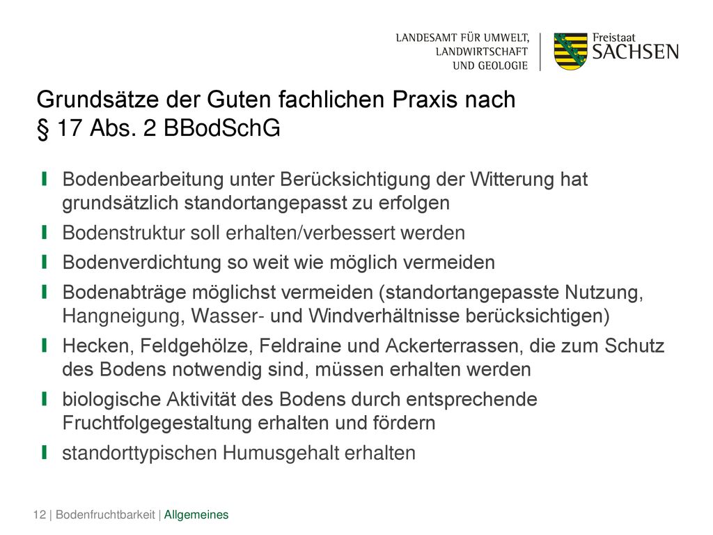Grundsätze der Guten fachlichen Praxis nach § 17 Abs. 2 BBodSchG