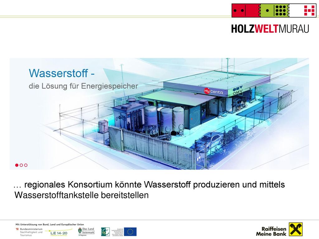 … regionales Konsortium könnte Wasserstoff produzieren und mittels Wasserstofftankstelle bereitstellen