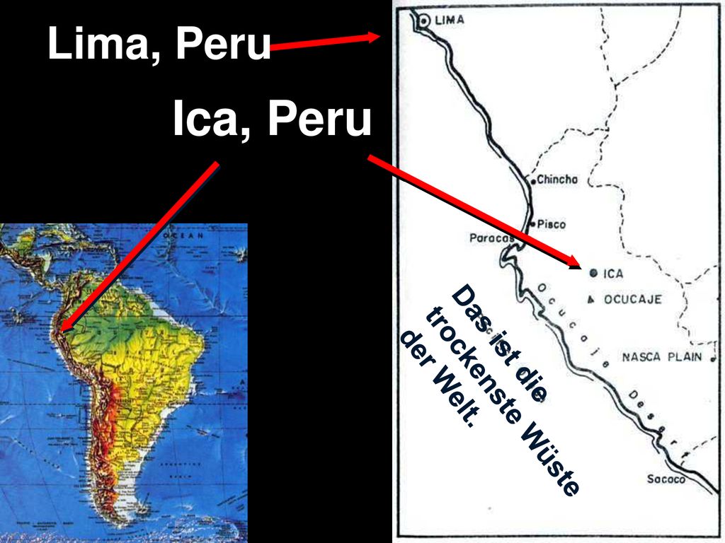 Lima, Peru Ica, Peru Das ist die trockenste Wüste der Welt.