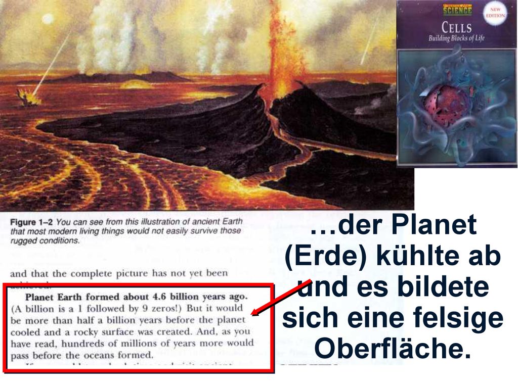 Prentice Hall 1997 …der Planet (Erde) kühlte ab und es bildete sich eine felsige Oberfläche.