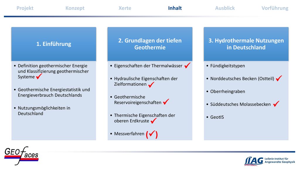        () 1. Einführung 2. Grundlagen der tiefen Geothermie