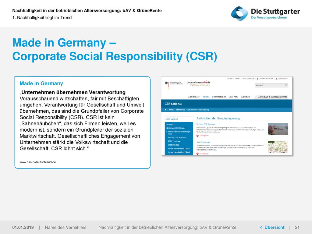 Made in Germany – Corporate Social Responsibility (CSR)