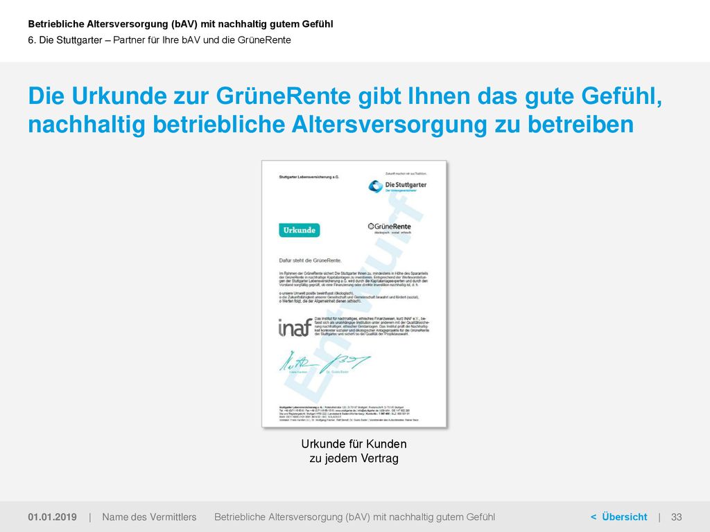 6. Die Stuttgarter – Partner für Ihre bAV und die GrüneRente