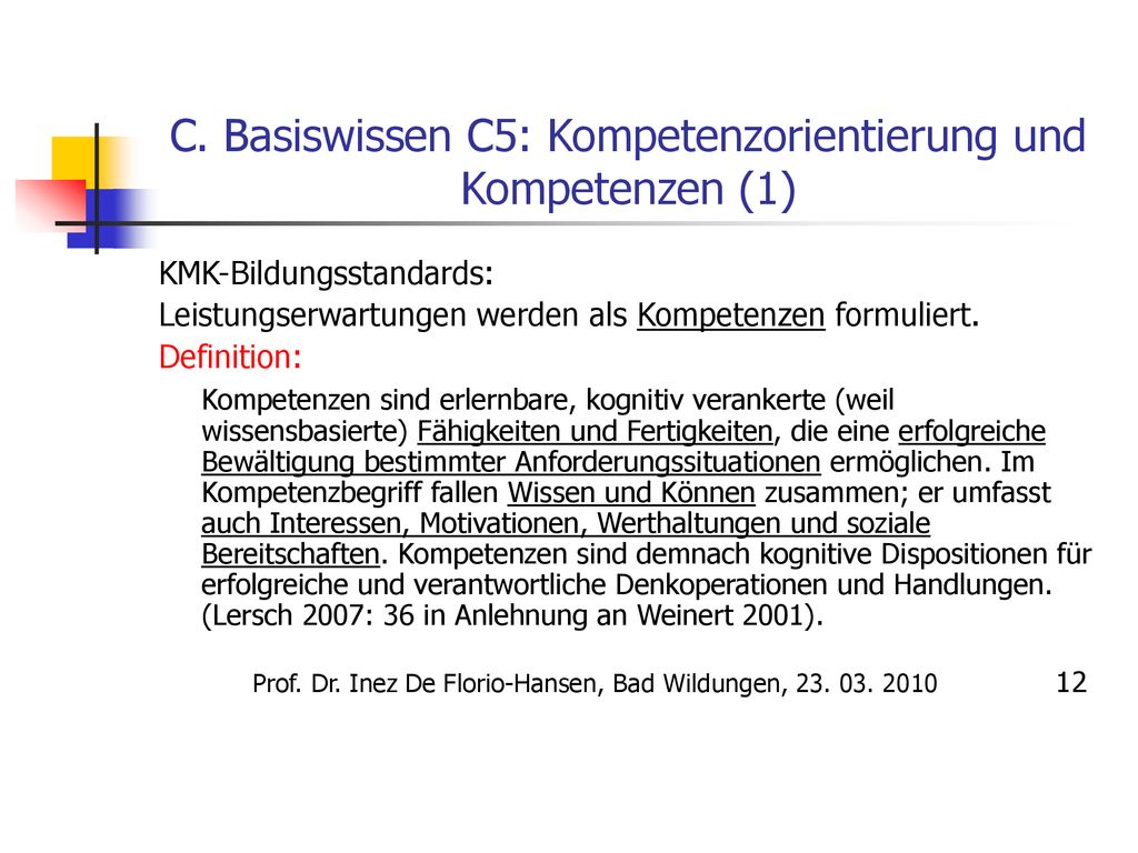 Modul 1: Basiswissen Bildungsstandards Und Kompetenzorientierung - Ppt ...