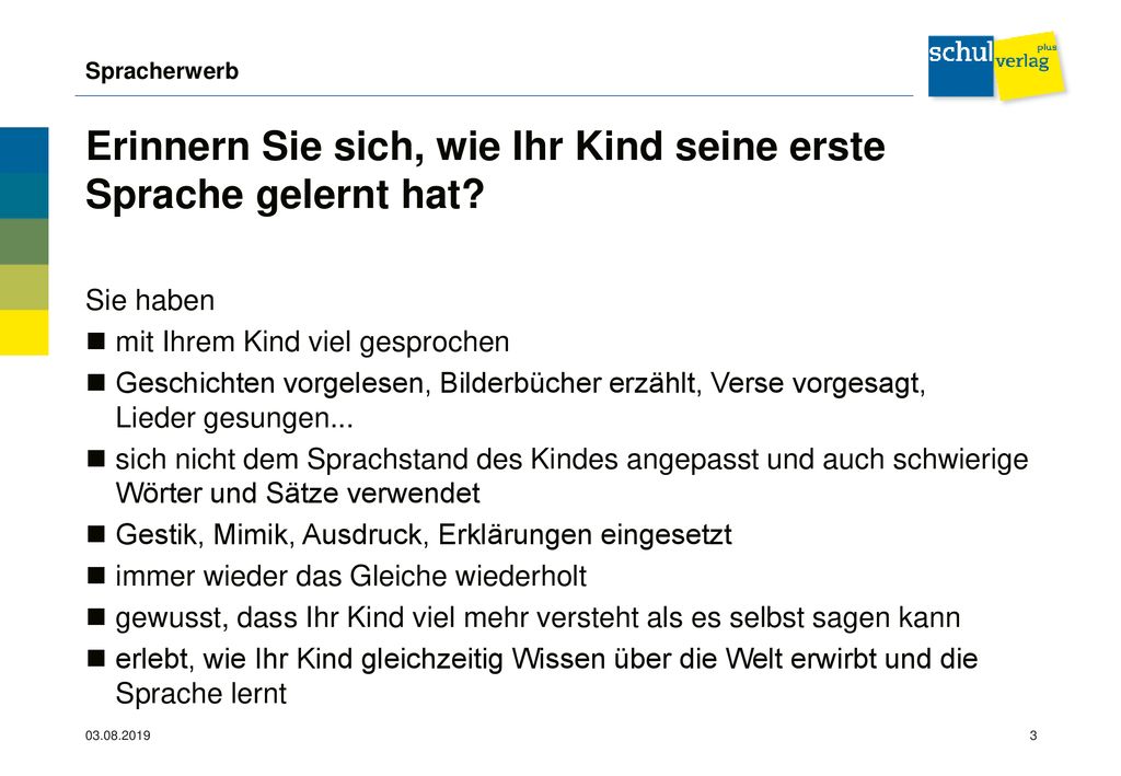 Erinnern Sie sich, wie Ihr Kind seine erste Sprache gelernt hat