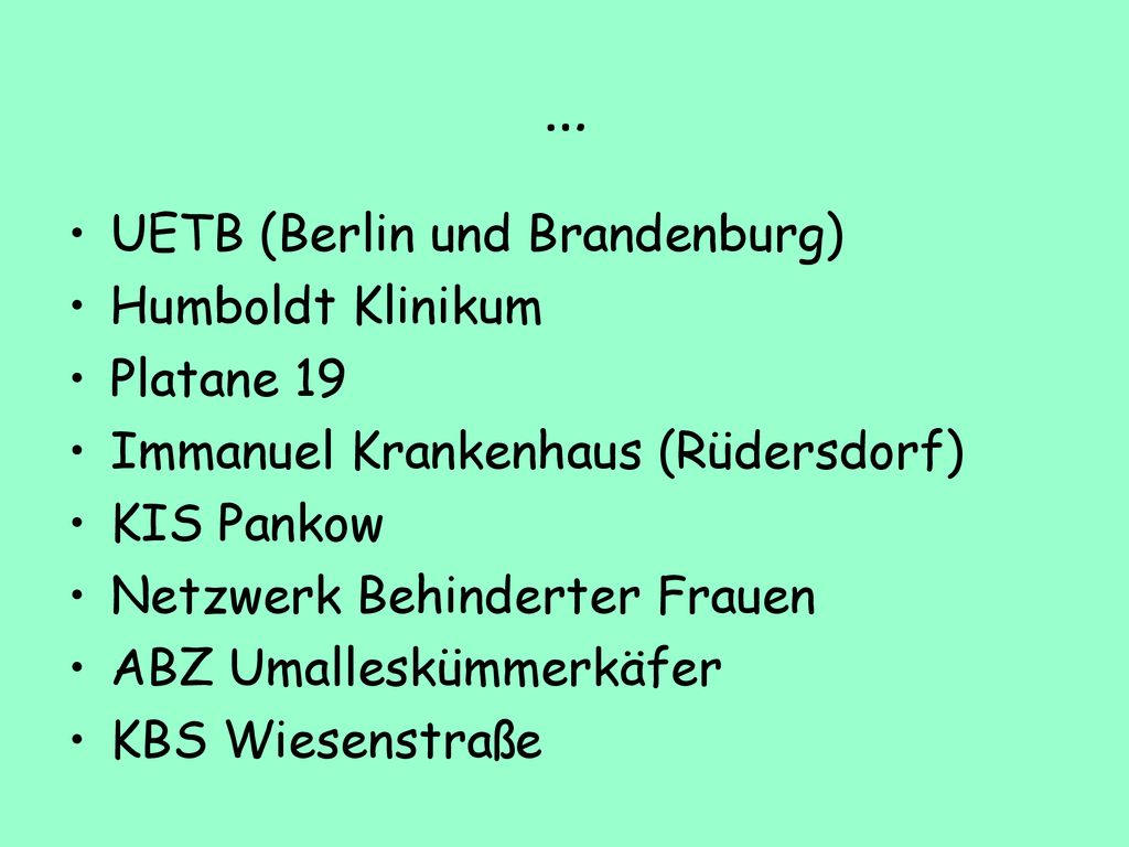 … UETB (Berlin und Brandenburg) Humboldt Klinikum Platane 19