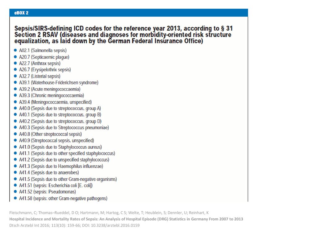 Fleischmann, C; Thomas–Rueddel, D O; Hartmann, M; Hartog, C S; Welte, T; Heublein, S; Dennler, U; Reinhart, K