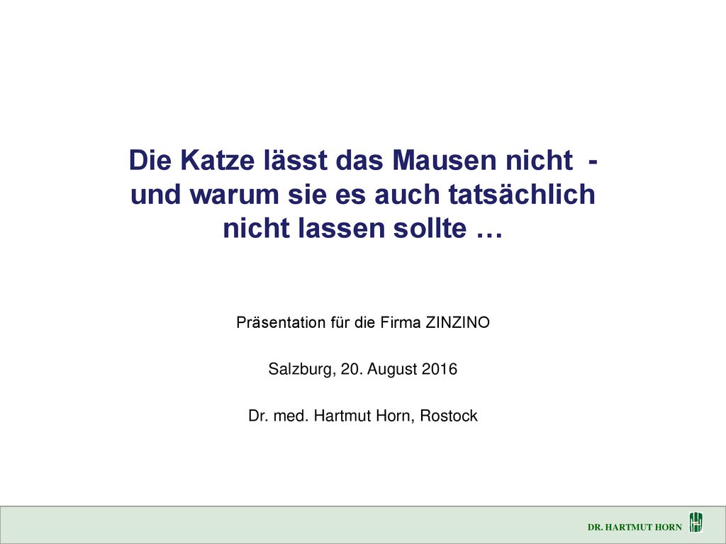 Die Katze lässt das Mausen nicht - und warum sie es auch tatsächlich nicht lassen sollte …
