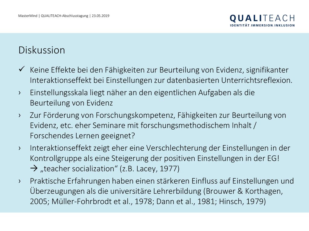 MasterMind | QUALITEACH-Abschlusstagung |