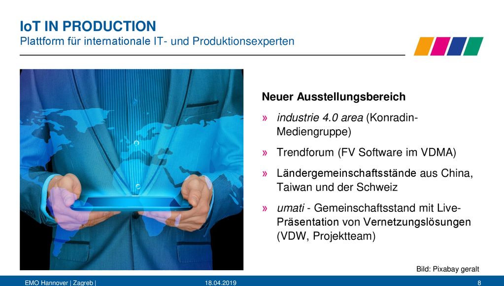 IoT IN PRODUCTION Plattform für internationale IT- und Produktionsexperten. Neuer Ausstellungsbereich.