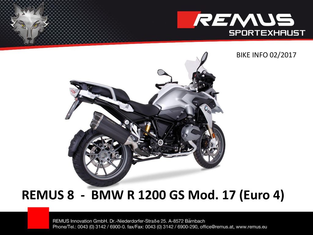 REMUS 8 - BMW R 1200 GS Mod. 17 (Euro 4)