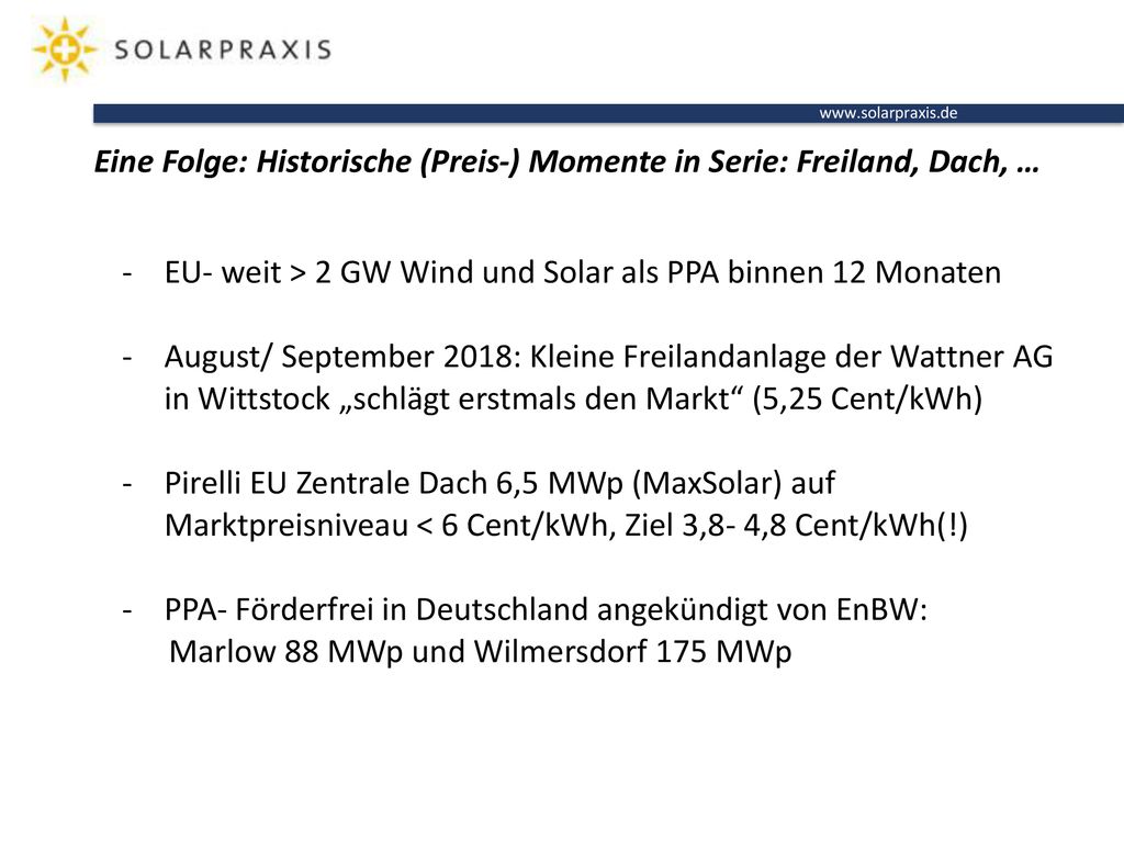 Eine Folge: Historische (Preis-) Momente in Serie: Freiland, Dach, …
