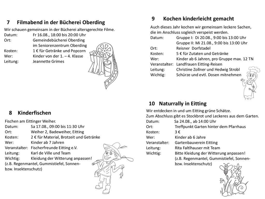 9 Kochen kinderleicht gemacht 7 Filmabend in der Bücherei Oberding