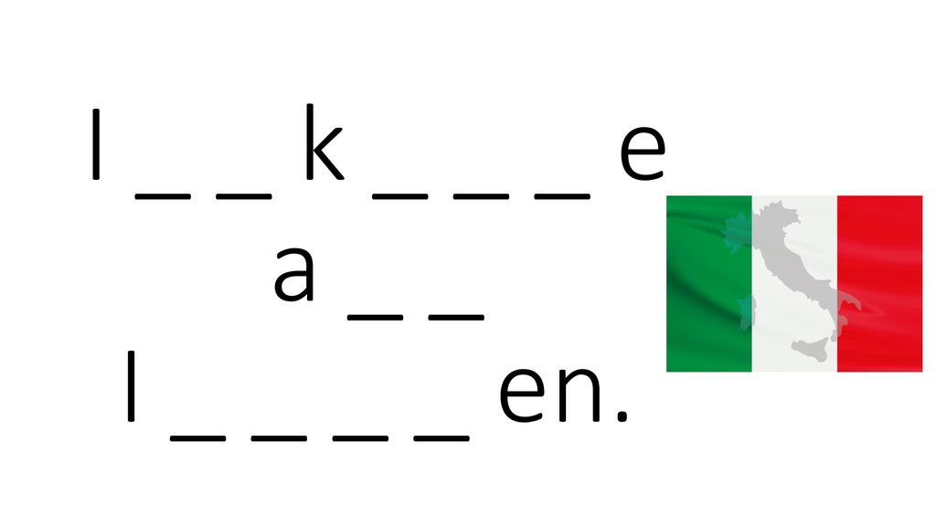 I _ _ k _ _ _ e a _ _ I _ _ _ _ en.