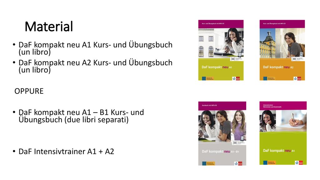 Material DaF kompakt neu A1 Kurs- und Übungsbuch (un libro)