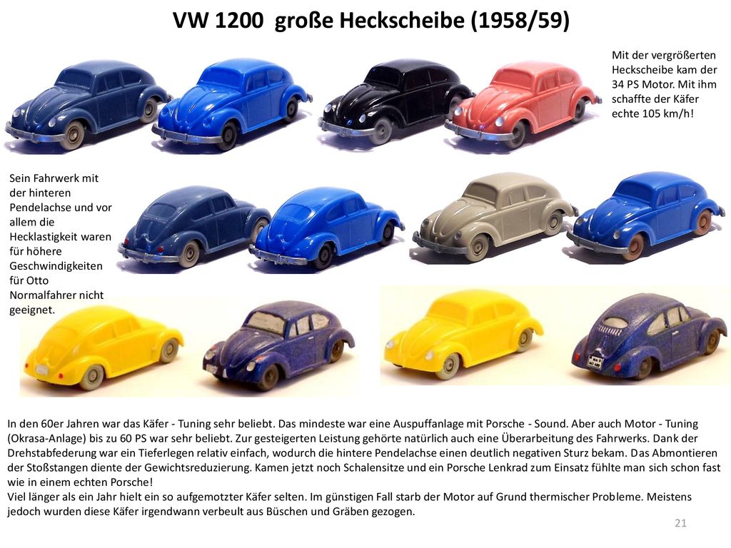 VW 1200 große Heckscheibe (1958/59)
