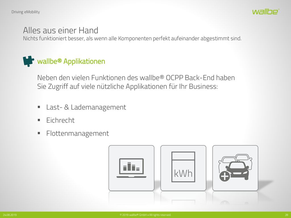 Driving eMobility Alles aus einer Hand Nichts funktioniert besser, als wenn alle Komponenten perfekt aufeinander abgestimmt sind.