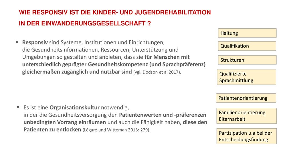 WIE RESPONSIV IST DIE KINDER- UND JUGENDREHABILITATION IN DER EINWANDERUNGSGESELLSCHAFT