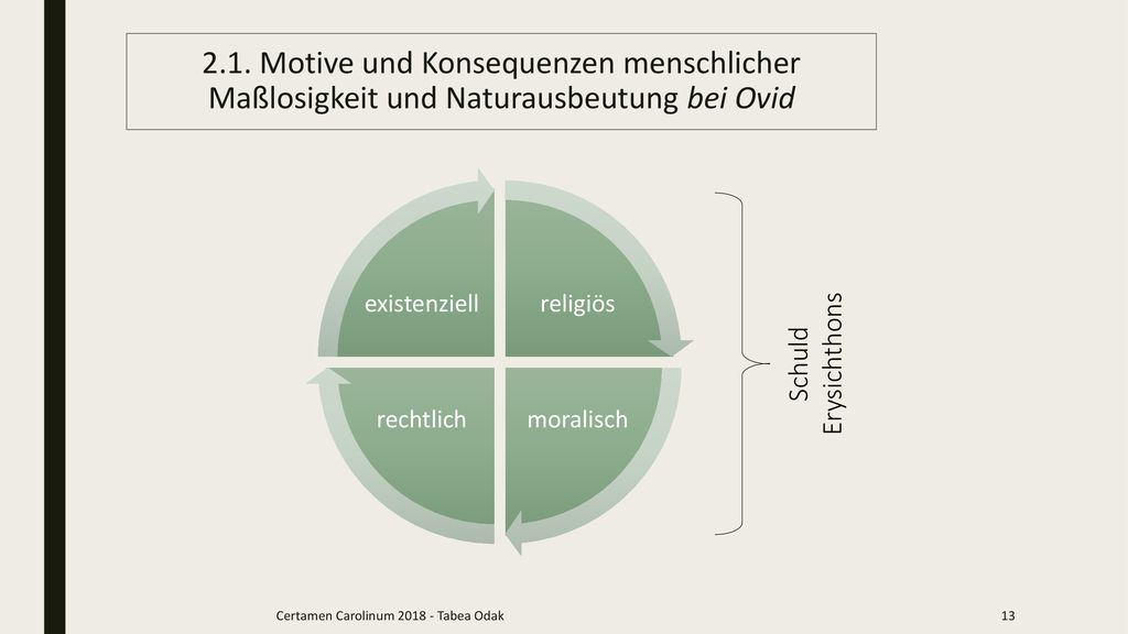 2.1. Motive und Konsequenzen menschlicher Maßlosigkeit und Naturausbeutung bei Ovid