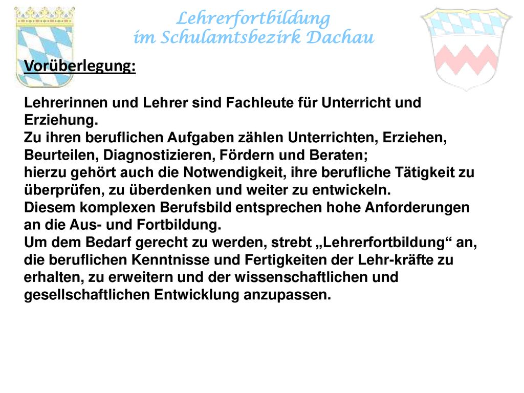 Vorüberlegung: Lehrerinnen und Lehrer sind Fachleute für Unterricht und Erziehung.