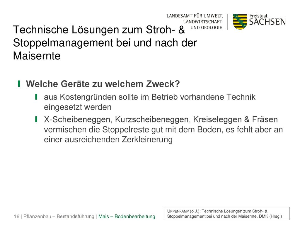Technische Lösungen zum Stroh- & Stoppelmanagement bei und nach der Maisernte
