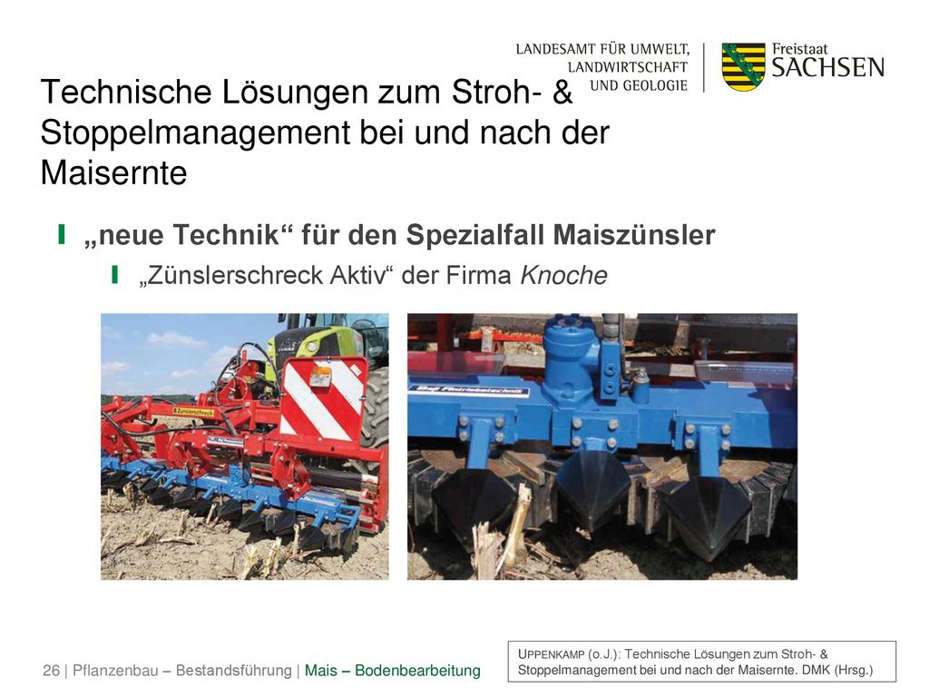 Technische Lösungen zum Stroh- & Stoppelmanagement bei und nach der Maisernte