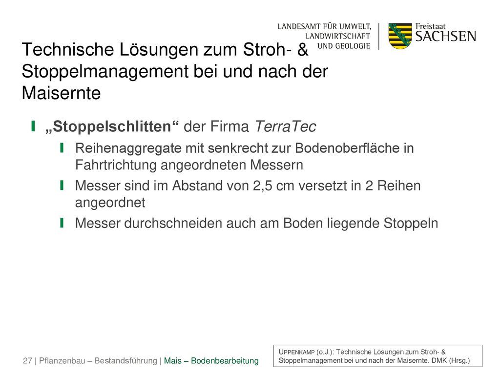 Technische Lösungen zum Stroh- & Stoppelmanagement bei und nach der Maisernte