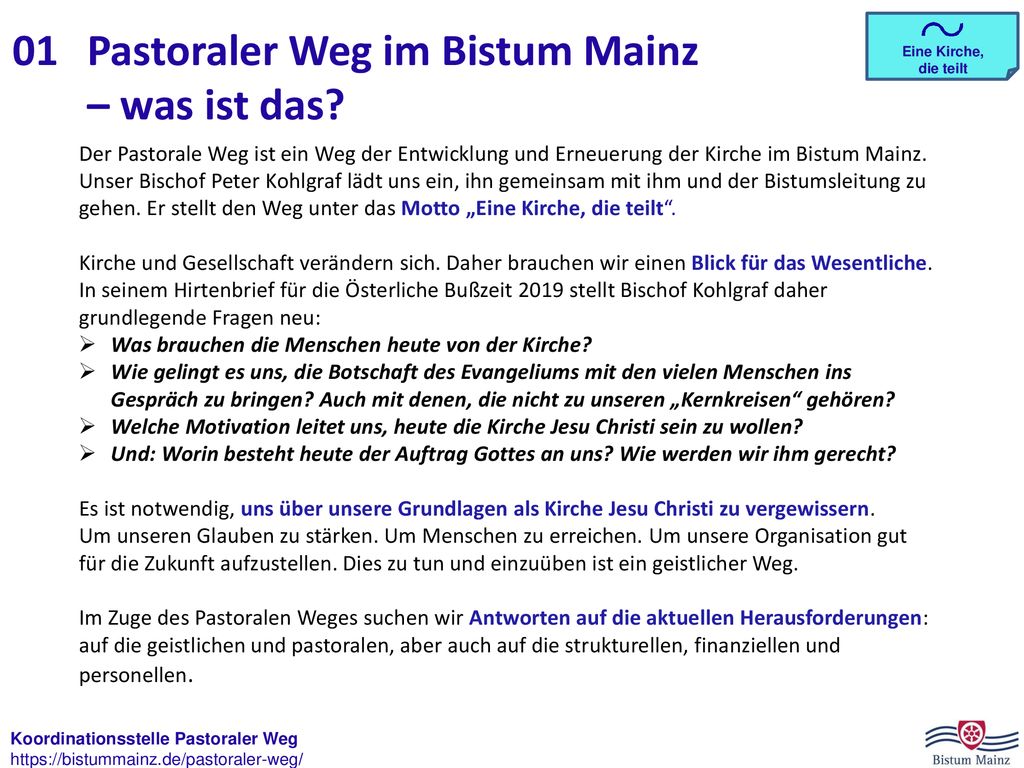 Pastoraler Weg im Bistum Mainz – was ist das