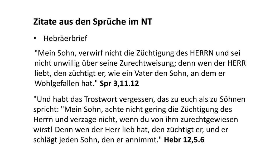 Sprüche in Bezug auf NT. ppt herunterladen